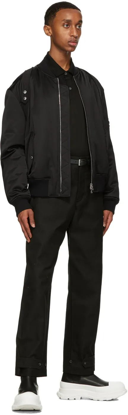 Alexander McQueen Black Buttoned Trousers