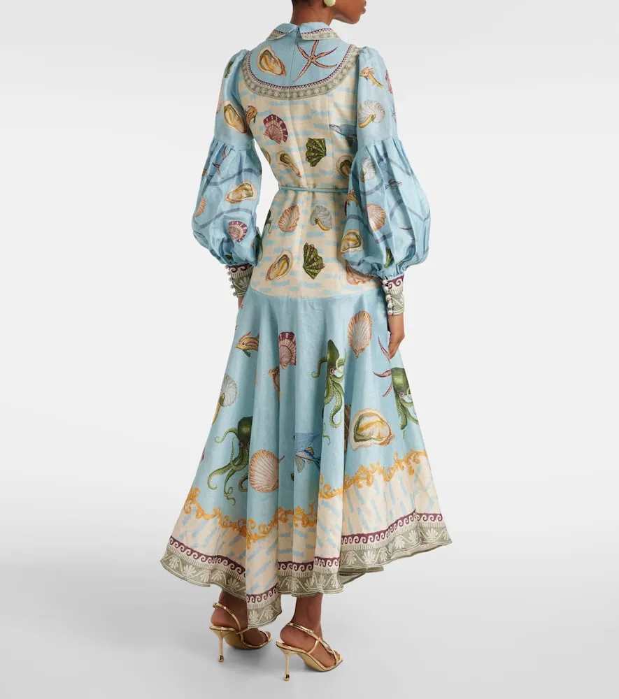 Al√É¬©mais Bath House linen-blend shirtdress