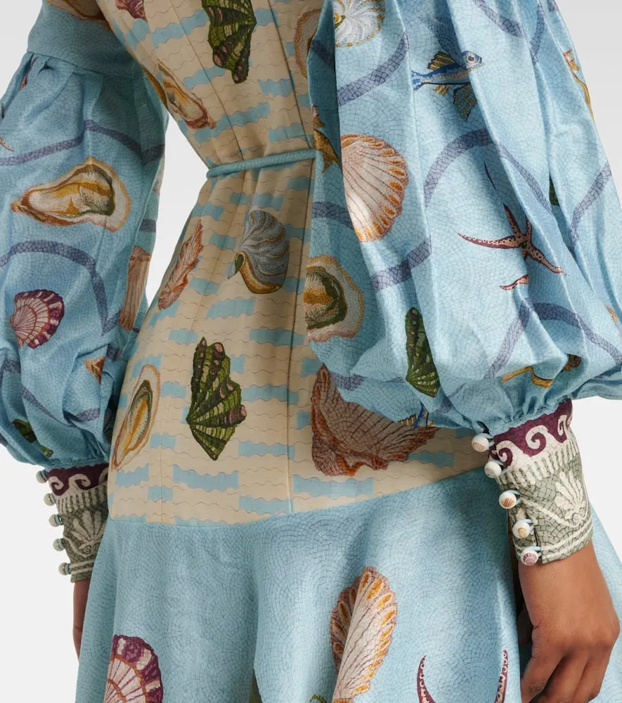 Al√É¬©mais Bath House linen-blend shirtdress