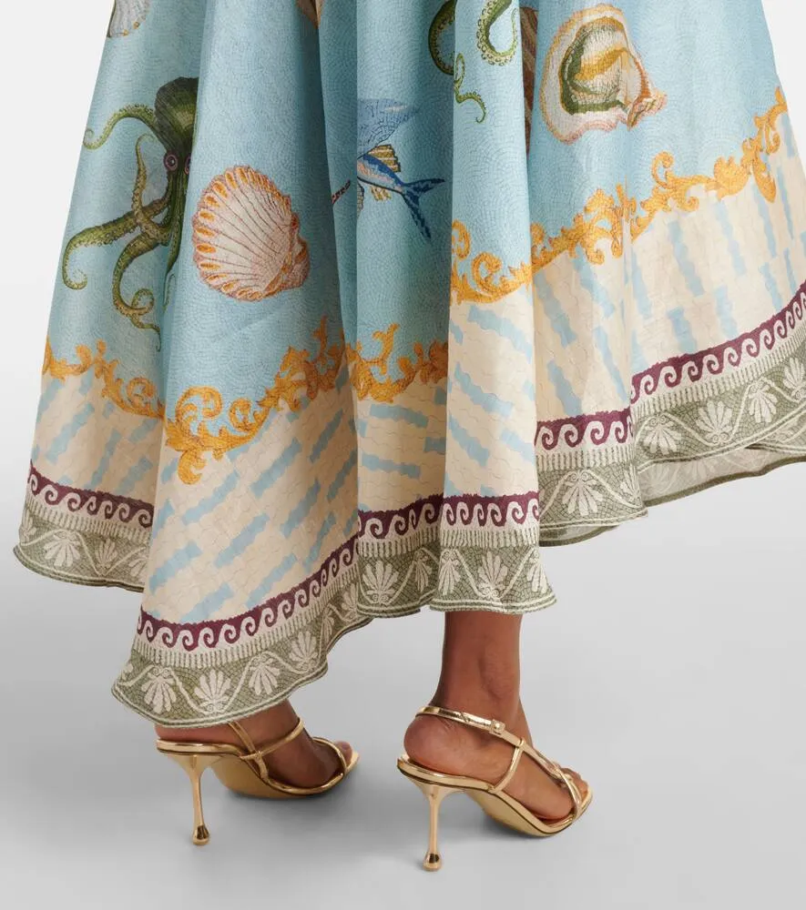 Al√É¬©mais Bath House linen-blend shirtdress