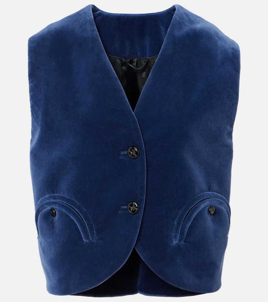 Blaze Milano Milano Jealousy Gliss cotton velvet vest