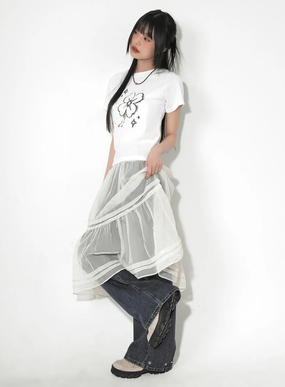 Bri Oversized Buttoned Baggy Jeans CF518