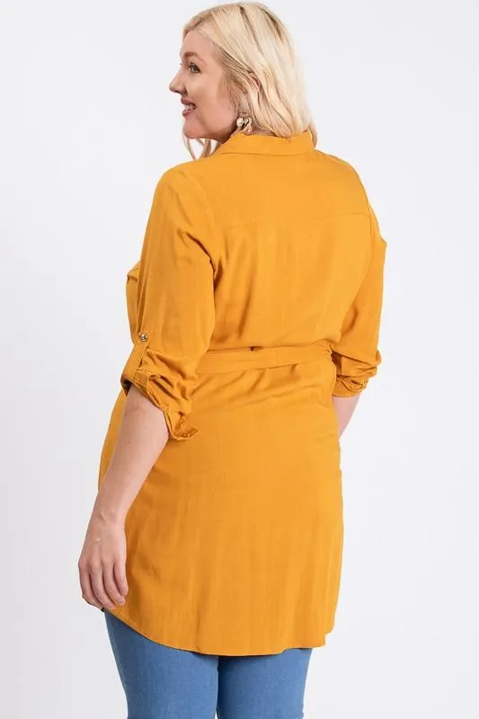 Buttoned Shirt Dress
