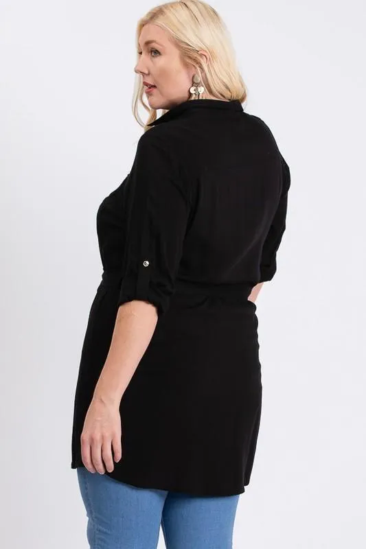 Buttoned Shirt Dress