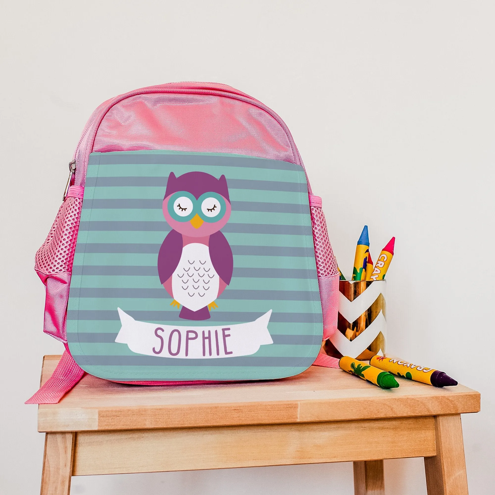 Children's Personalised Wise Owlet Pencil Tin