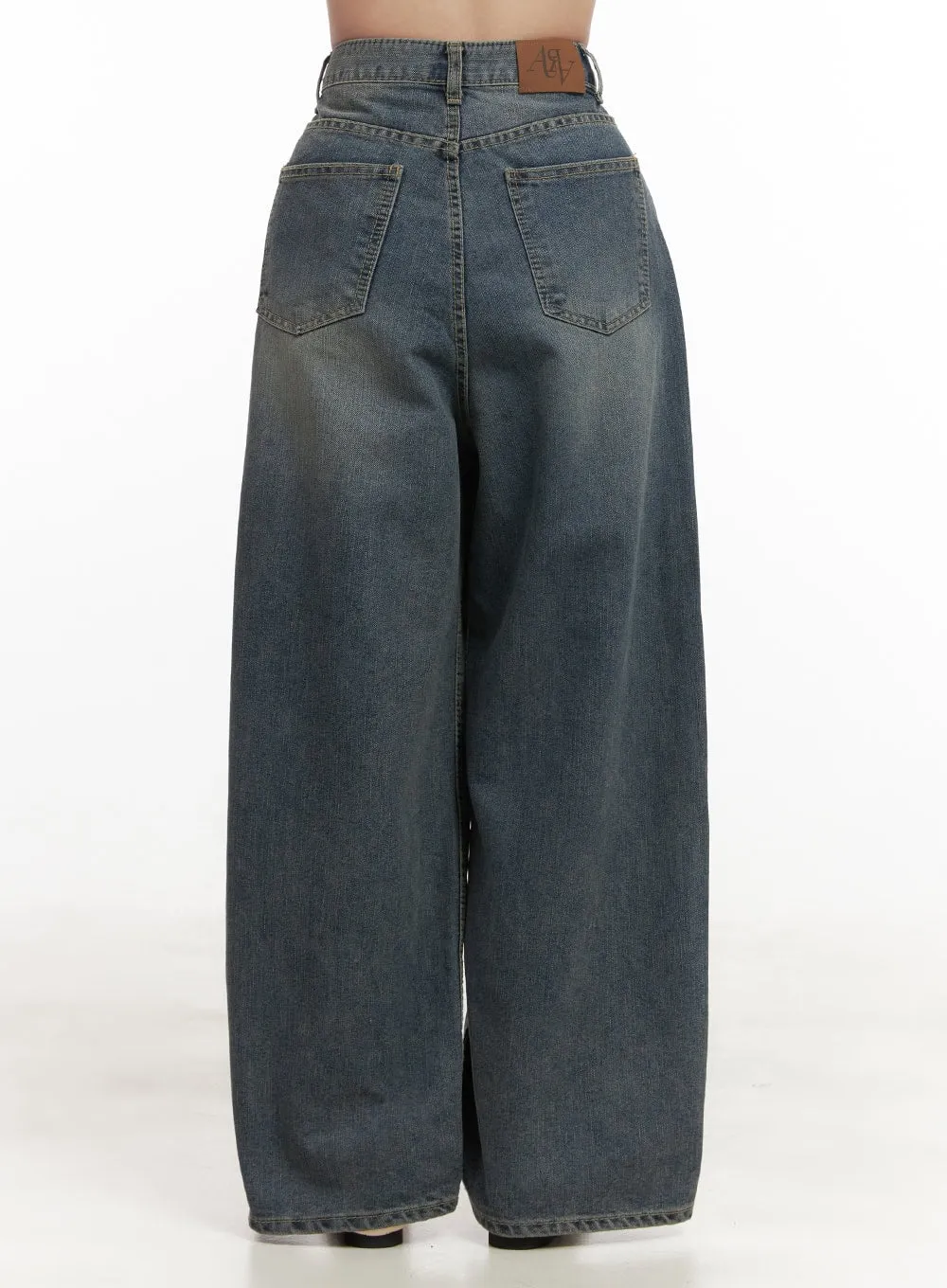 Erin Vintage Washed Baggy Jeans IJ510