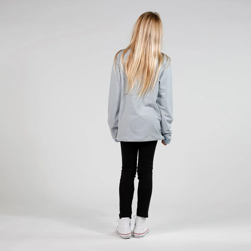 GIRLS LS CLASSICS TEE - Blue Stripe