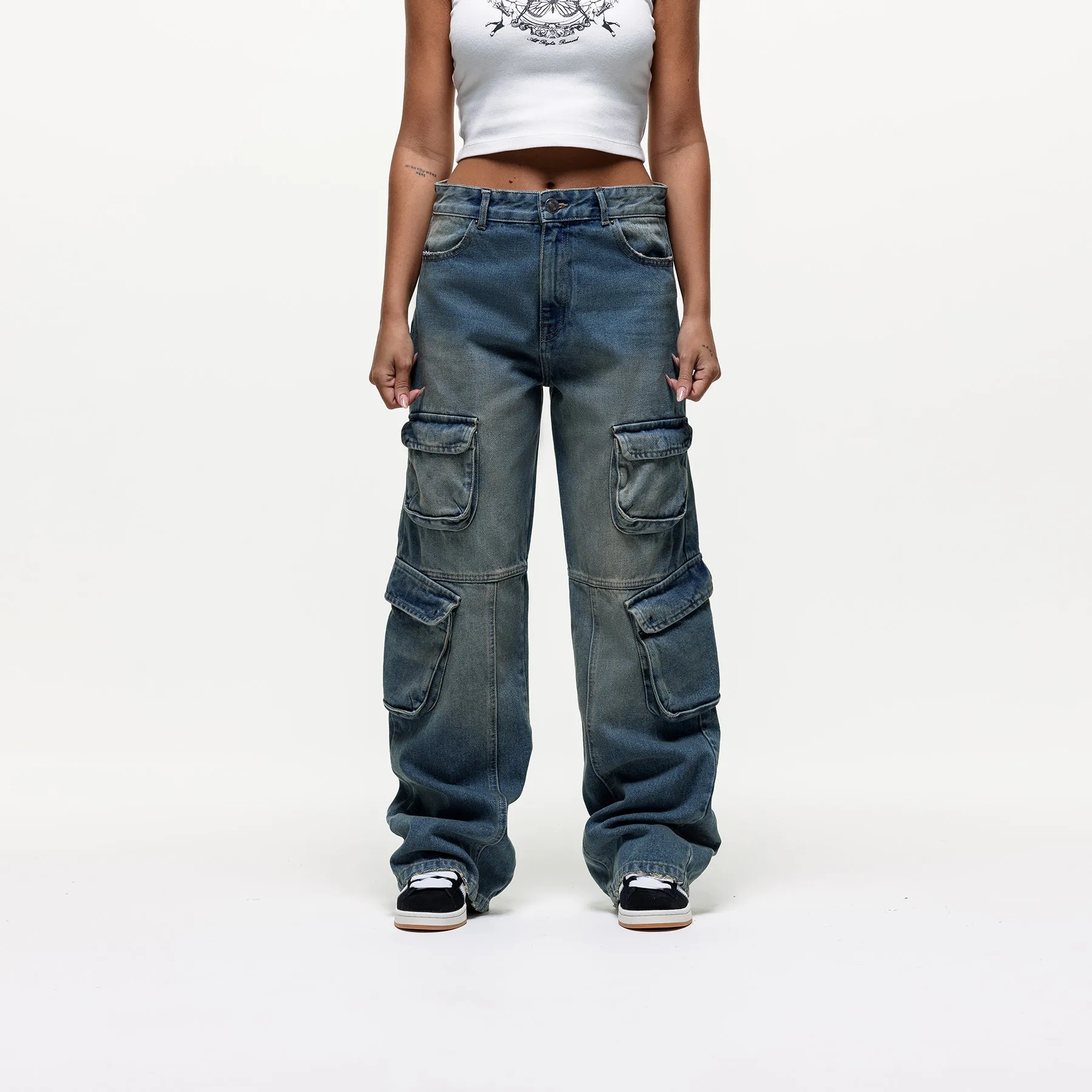 Heavy Harbour Washed Blue Denim Jeans (Final Sale)