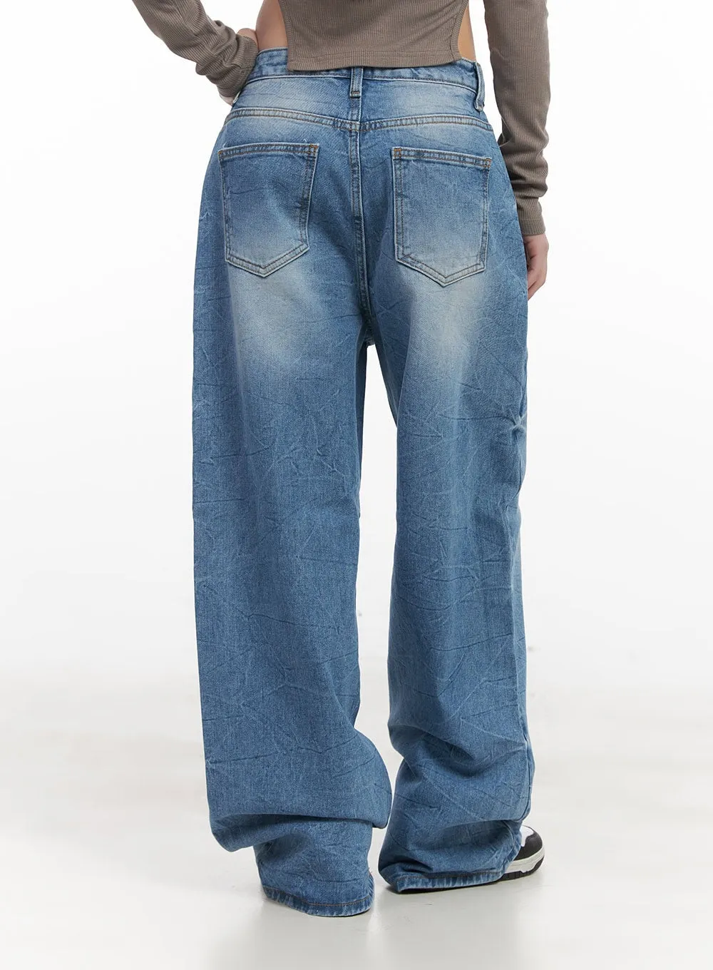 Kayla Washed Baggy Jeans CJ524