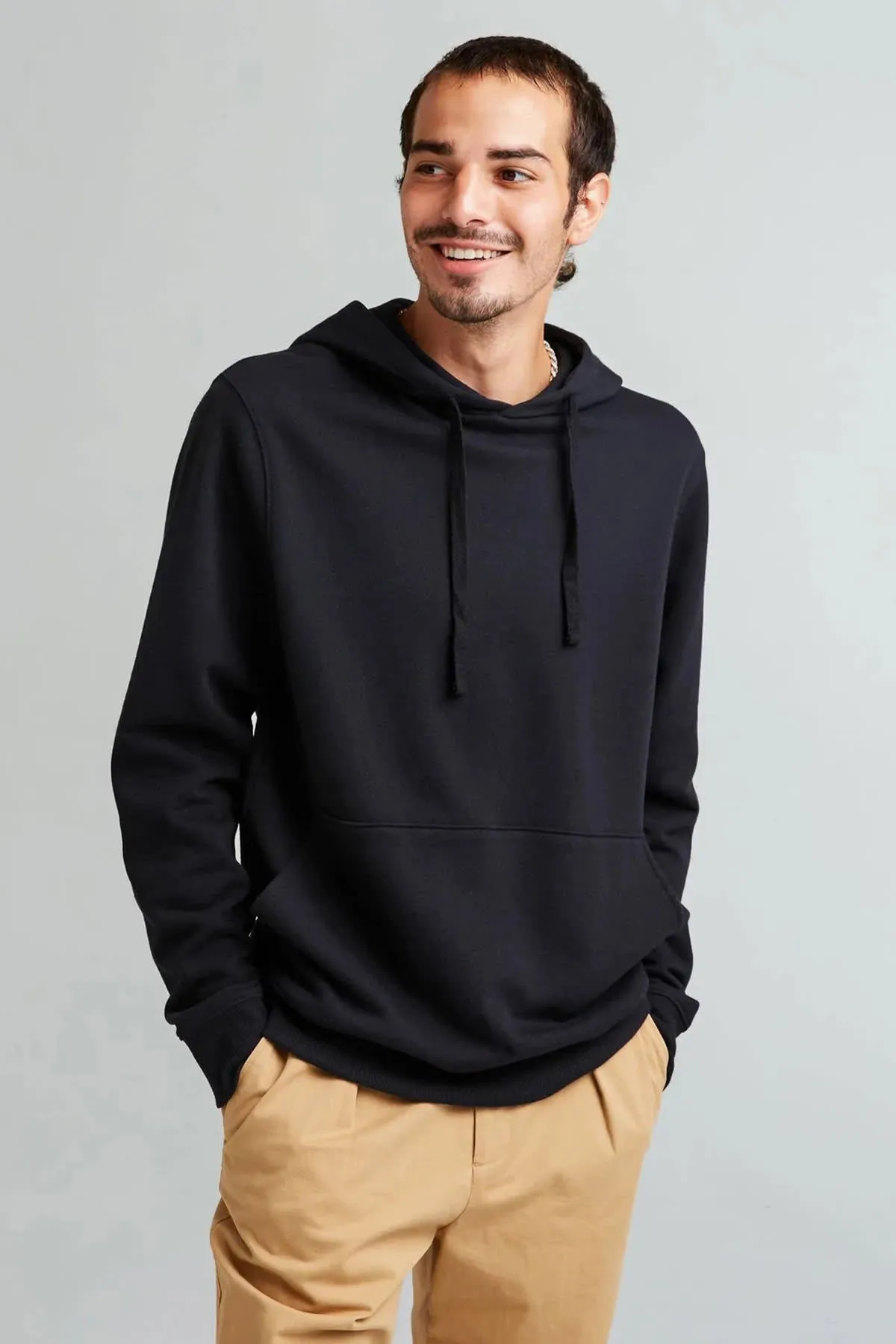 RECYCLED PULLOVER HOODIE Black