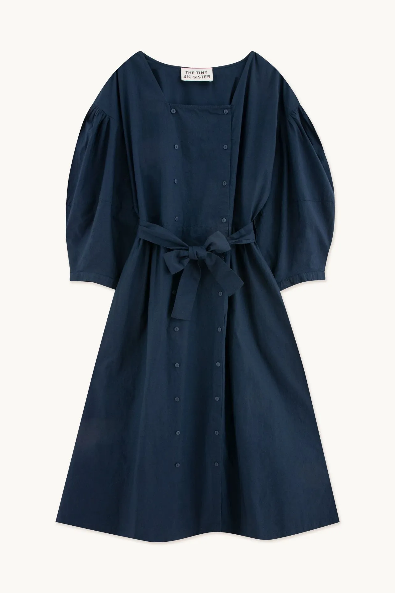 Tiny Big Sister | ARCHIVE Buttoned Dress |  Navy