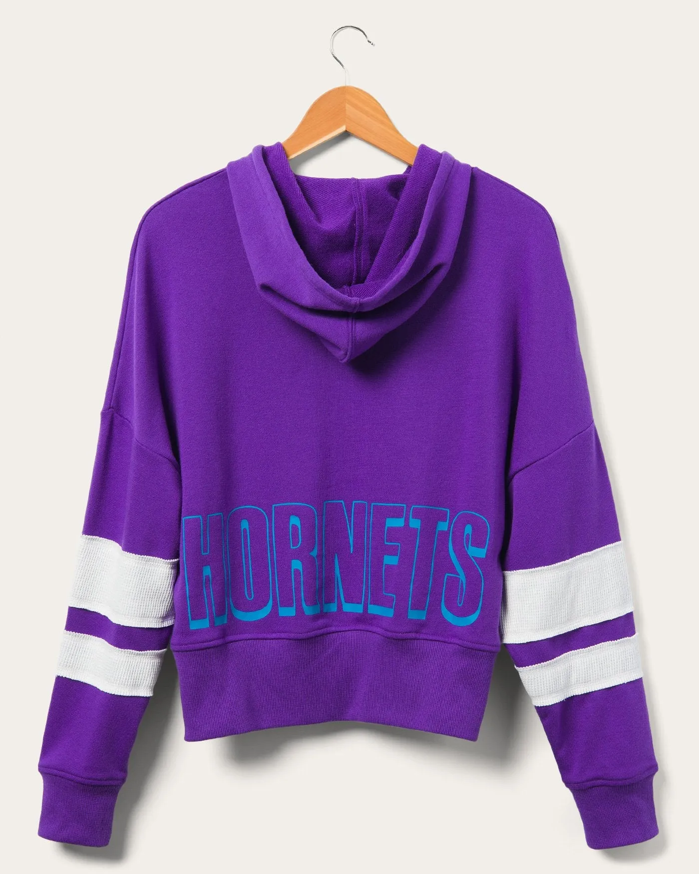 Women's Hornets Overtime Striped Fleeve Hoodie