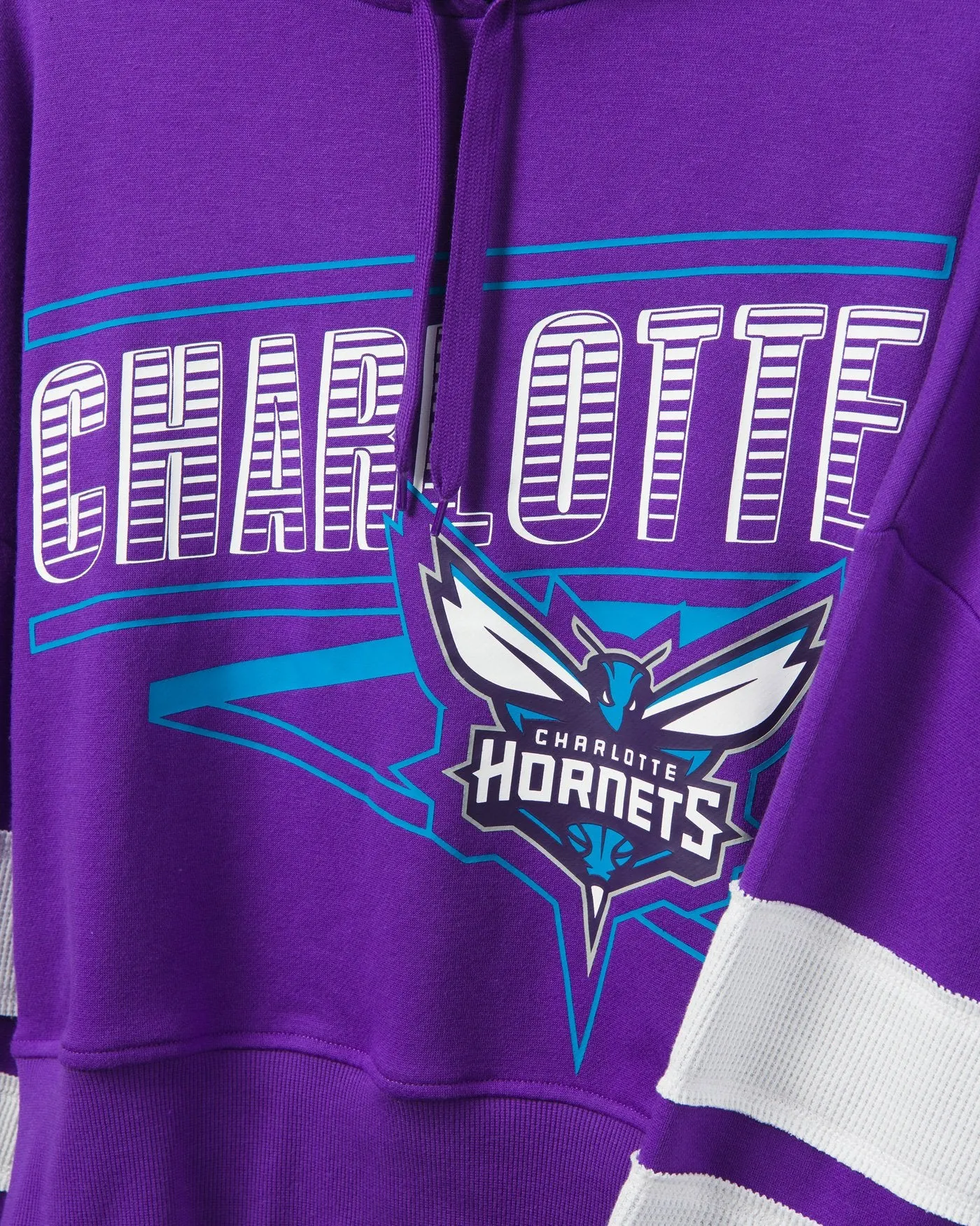 Women's Hornets Overtime Striped Fleeve Hoodie
